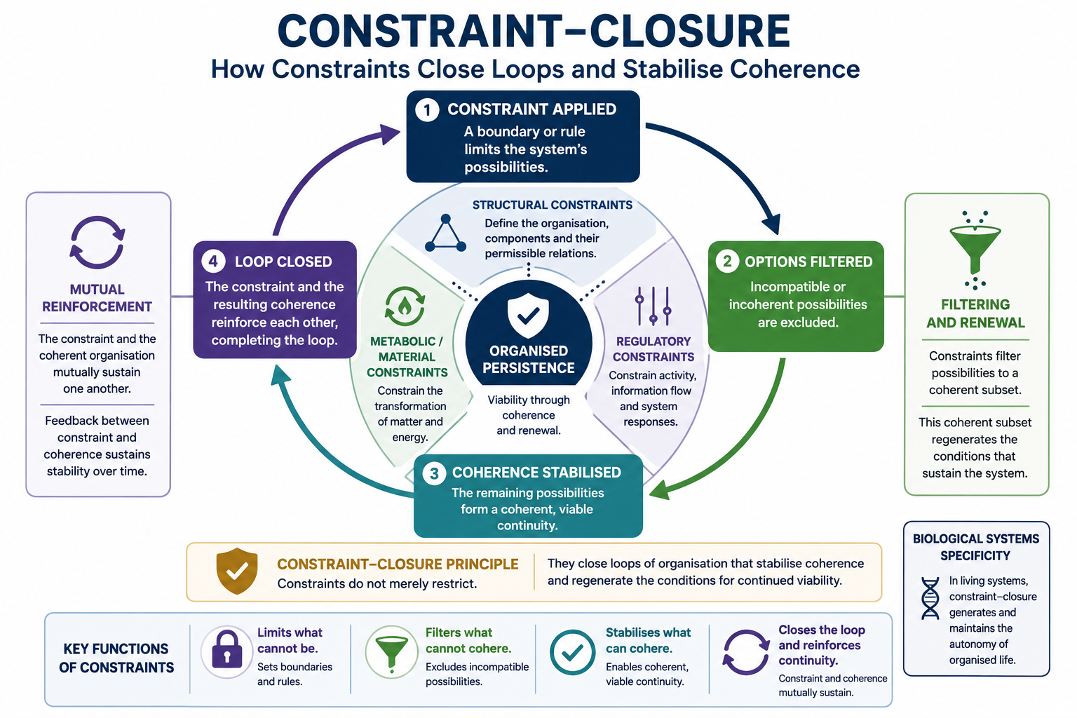 Constraint-Closure and Organised Persistence